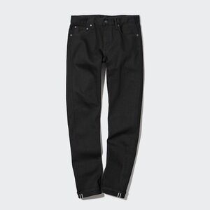 Uniqlo Mens Slim Black Selvedge Denim (New) 31 x 28